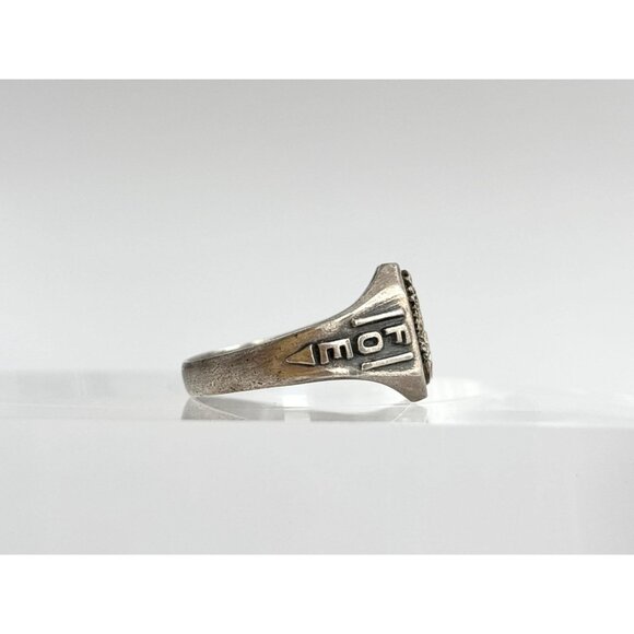FOE Fraternal Order of Eagles 925 Sterling Silver Vintage Ring - sz 11.25 - Picture 4 of 14